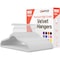 Campior Premium Velvet Non-Slip Hangers, Heavy Duty, 360 Deg Swivel Hook, White Velvet Finish, 100PK CMPVVH100WH - alternate 1