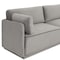 Homeroots Modern Light Gray Velvet and Black Sectional Sofa with Ottoman 473582 - alternate 2