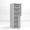 Pucel Heavy Duty Storage Locker, Two Doors, 24 in W x 24 in D x 74 in H, Adjustable Shelves, Gray DLCU-2424-2-AS - alternate 1