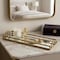 Homeroots 24in Gold Mirrored Glass Handmade Vanity Tray With Handles 713542 - alternate 4