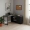 Homeroots 47" Gray and Black L Shape Computer Desk With Three Drawers 333531 - alternate 2