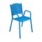 Leisure Craft 31 5/8" Tall Dining Height Stackable Perforated Chair, Blue C1-PERF-BLUE - alternate 1