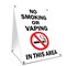 Signmission No Smoking Or Vaping In This Area, 36 Inch x 24 Inch A-frame Yard Sign SBC-2436-No Smoking Or Vaping In This Area - alternate 1