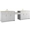 James Martin Vanities Bellshire 120" Dual Vanity Set w/24" Make-Up Counter, Bright White w/3 cm Tajnar Eclos Top w/FreePow 660-VMC120-BW-FTJR - alternate 3