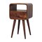 Homeroots 22" Chestnut Solid Wood One Drawer Nightstand 722542 - alternate 2