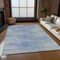 Homeroots 3' X 5' Denim Blue And Sky Blue Abstract Washable Indoor Outdoor Area Rug 587206 - alternate 3