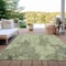 Homeroots 5' X 8' Artichoke Green And Fern Green Abstract Washable Indoor Outdoor Area Rug 609847 - alternate 4
