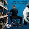 Wrightmaster 36.4 in. Adjustable Shop Stool with 2-Tier Storage Rack, 360 Deg Full Rotation, Two Casters w/Brake ZOR-P412551 - alternate 3