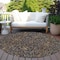 Homeroots 8' Navy Blue Brown And Red Round Floral Washable Indoor Outdoor Area Rug 604603 - alternate 3