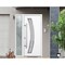 Vdomdoors Steel Door Deux 6500 White Sidelight Exterior Window Stainless Inserts Single Modern Painted-W36+14 DEUX6500EXD-WS-W36+14 x H80-Right-hand Inswing - alternate 1