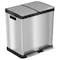Hls Commercial 16 Gal Combo Recycle Bin and Trash Can, Stainless Steel HLSS16R - alternate 1