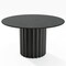 Homeroots 52" Black Solid Wood Pedestal Base Round Top Dining Table 721039 - alternate 1