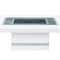 Homeroots 47" White Silver And Black Glass Faux Crystal And Wood Square Bar Table 564795 - alternate 1