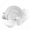 Gibson Home Embossed Buffet 16 Piece Ceramic Dinnerware Set in White 123280.16 - alternate 2