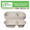 Ecoquality 29oz 2 Compartment Rectangular Sugarcane Container, Compostable Bowls for Takeout, 50PK EQCRTB2C29-50 - alternate 4