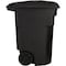 Toter 96 Gal. Black Outdoor Trash Can With Attached Lid & Wheels 79296-R2200 - alternate 2