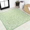 Jonathan Y Charleston Vintage Filigree Textured Weave Green/Ivory 5 ft Square Indoor/Outdoor Area Rug SMB106K-5SQ - alternate 1