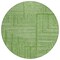 Homeroots 8' Green And Ivory Round Geometric Washable Indoor Outdoor Area Rug 600818 - alternate 4