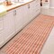 Jonathan Y Orton Distressed Ticking Stripe Non-Slip Machine-Washable Rose Clay/Cream 2 ft. x 8 ft. Runner Rug WSH519E-28 - alternate 3