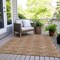 Homeroots 5' X 8' Copper And Beige Geometric Washable Indoor Outdoor Area Rug 595026 - alternate 3