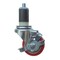 Service Caster 3.5'' SS Red Poly Swivel 1-1/4'' Expanding Stem Caster with Brake SCC-SSEX20S3514-PPUB-RED-TLB-114 - alternate 1