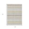 Homeroots 3' X 5' Ivory And Beige Striped Washable Indoor Outdoor Area Rug 632221 - alternate 1