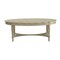 Homeroots 50" Antiqued White Solid Wood Oval Distressed Coffee Table 286349 - alternate 1