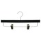 Nahanco 14in Black Wooden SlimLine Pant/Skirt Hanger w/ Padded Clips and Black Hardware, 50PK SL70214RC50 - alternate 1
