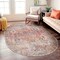 World Rug Gallery Transitional Distressed Machine Washable Non Slip Area Rug 5 ft x 7 ft Oval Multi 6030MULTI5OV - alternate 1