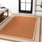 Jonathan Y James Modern Border Stripe Orange/Cream 3 ft. x 5 ft. Indoor/Outdoor Area Rug SMB201D-3 - alternate 3