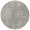 Homeroots 8' Gray Beige And Black Round Geometric Washable Indoor Outdoor Area Rug 577561 - alternate 3
