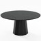 Homeroots 60" Black Solid Wood Pedestal Base Round Top Dining Table 721066 - alternate 1