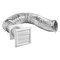 Lambro 4'' x 8ft UL 2158A Transition Duct Louvered Vent Kit 1379W - alternate 2