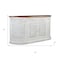 Homeroots 69in White And Brown Solid Wood Carved Geometric Four Drawer Four Door Sideboard 634324 - alternate 3