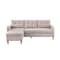Homeroots 87" Beige Polyester Blend Sofa With Ottoman With Natural Legs 544960 - alternate 8