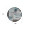 Homeroots 8' Teal Blue Gray And Charcoal Round Abstract Washable Indoor Outdoor Area Rug 604386 - alternate 5