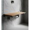 Homeroots 14" X 30" Brown Teak Rectangular Shower Bench 549337 - alternate 2