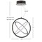 Jonathan Y Orbit 16.5" Adjustable Integrated LED Metal Pendant, Black JYL7211A - alternate 4