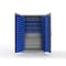 Strong Hold 14 GA Bin Cabinet with 1 Shelf, 4 Drawers - 48 In W. x 72 In. H x 24 In. D - 164 Blue Bins 46-BBS-241-4DB-164B-L - alternate 1