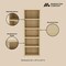 Manhattan Comfort Rivington 28in Open Bookcase in Natural Oak - Set of 3 3-BC003-NA - alternate 3