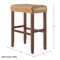 Alaterre Furniture Madison Backless Bar Height Stool True Walnut Finish with Cognac PU AVMA2220 - alternate 4