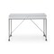 Homeroots 43" White and Silver Writing Desk With Two Drawers 543792 - alternate 2