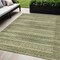Homeroots 5' X 8' Green And Beige Striped Washable Indoor Outdoor Area Rug 631492 - alternate 1