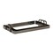 Homeroots Set of Two Pewter Aluminum And Mirrored Glass Handmade Serving Trays 625662 - alternate 5