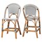 Bali & Pari Genica Classic French Two-Tone Black and White Weaving and Natural Rattan 2-Piece Counter Stool Set 251-2PC-13958-ZORO - alternate 1