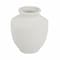 Homeroots 16" White Terracotta Round Jug Vase 568850 - alternate 1