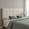 Homeroots Beige Linen Blend Upholstered Full Headboard 490174 - alternate 2