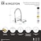 Kingston Brass Double-Handle Wall-Mount Pre-Rinse Bridge Kitchen Faucet, Matte Black GS8180CML - alternate 2