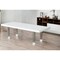 Homeroots 95" White And Gray Stainless Steel Dining Table 487358 - alternate 4