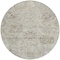 Homeroots 8' Ivory Brown And Gray Round Damask Washable Indoor Outdoor Area Rug 603763 - alternate 3